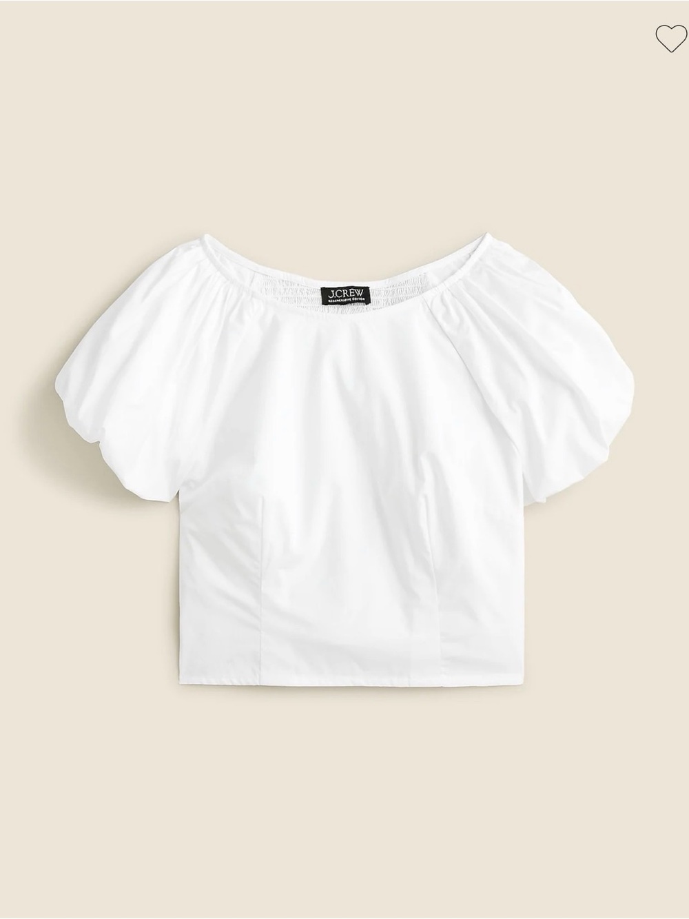 J. Crew Fitted puff-sleeve top • size 2 • NWT • CA593